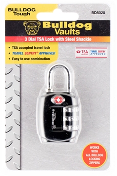 Picture of Bulldog Cases TSA Lock w/Steel Shackle, Black Finish, This is Not A California Compliant Locking Device BD8020