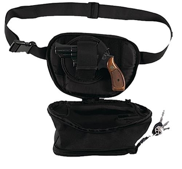 Picture of Bulldog Fanny Pack Small Handgun Holster Black Water-Resistant Nylon, Fits Up To 50" Waist, Ambidextrous BD850