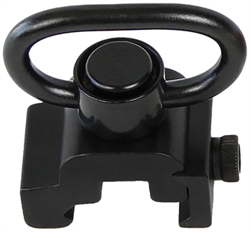 Picture of Bulldog Deluxe Push Button Swivel Black 1.25" Steel QD Rail Mount BD886