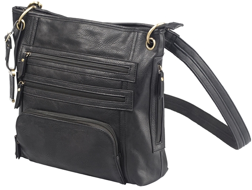 Picture of Bulldog Cross Body Purse w/Holster Black Leather Most Sm Pistols & Revolvers Ambidextrous Hand BDP038