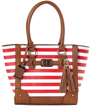 Picture of BULLDOG CASE CONCEALED CARRY PURSE TOTE WITH HOLSTER CHERRY STRIPE 17"X12'X5" (6 PER CASE) BDP-051 BDP051