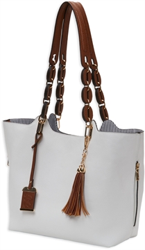 Picture of Bulldog Tote Purse w/Holster White Leather Most Sm Pistols & Revolvers Ambidextrous Hand BDP055
