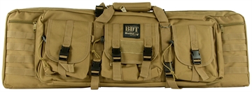 Picture of Bulldog BDT Tactical Double 37" Tan Nylon, 3 Accessory Pockets, Deluxe Padded Backstraps Lockable Zippers, Padded Internal Divider BDT6037T