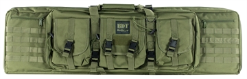 Picture of Bulldog BDT Tactical Double 43" Green Nylon, 3 Accessory Pockets, Deluxe Padded Backstraps Lockable Zippers, Padded Internal Divider BDT6043G