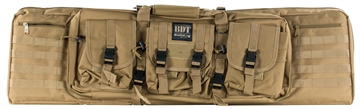 Picture of Bulldog BDT Tactical Double 43" Tan Nylon, 3 Accessory Pockets, Deluxe Padded Backstraps Lockable Zippers, Padded Internal Divider BDT6043T