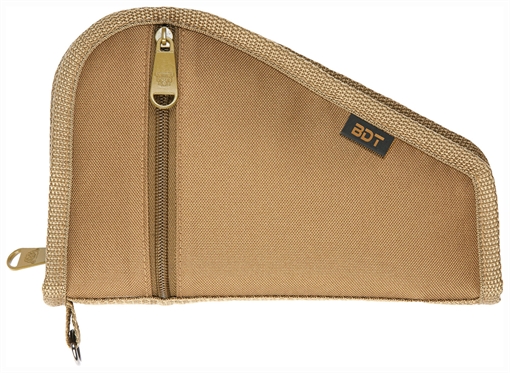 Picture of Bulldog Deluxe Pistol Case With Pocket & Sleeve, Tan Water-Resistant Outer Shell, Impact-Resistant Padding, Heat-Resistant Quilted Lining 9"L x 6"H BDT619T
