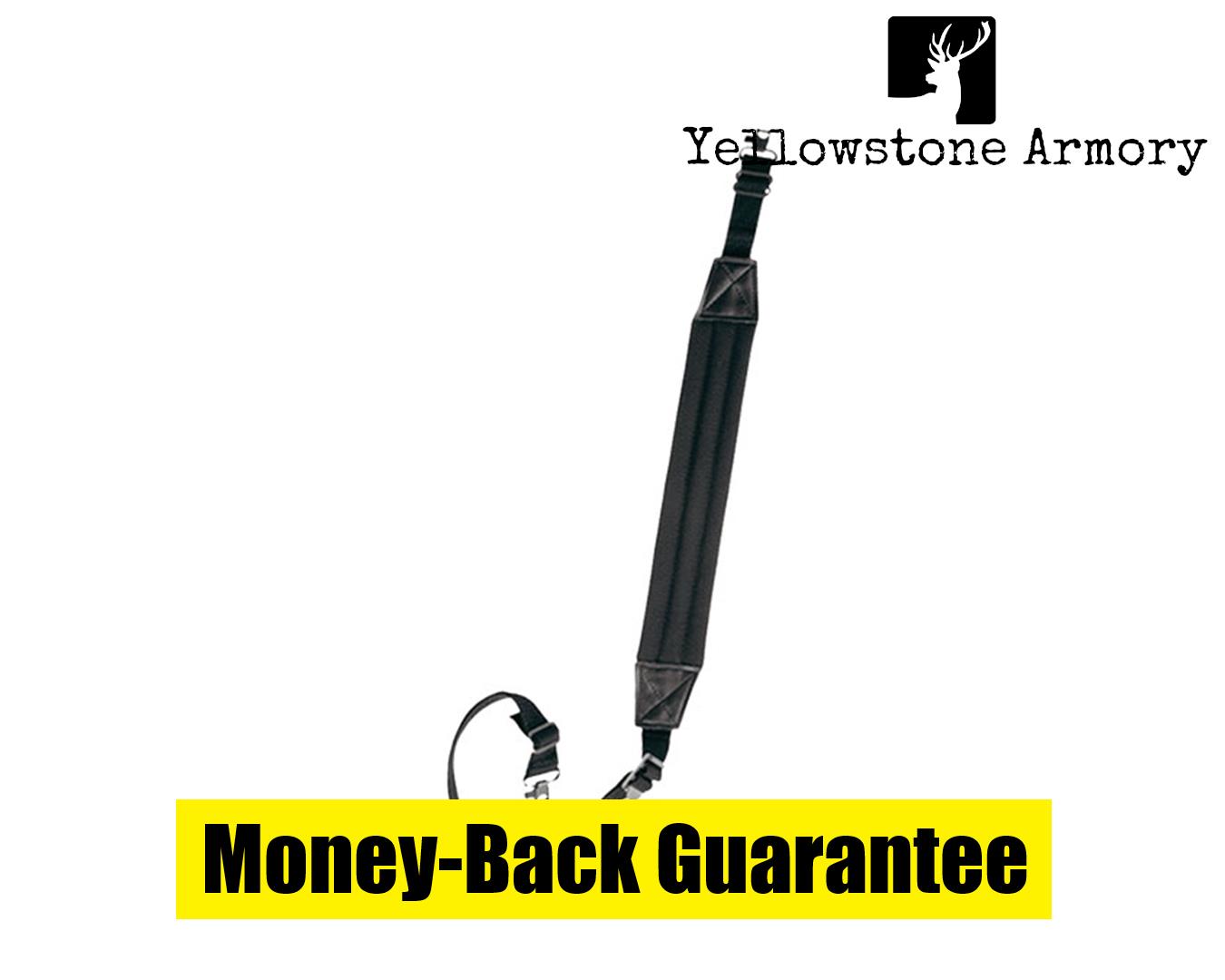 BULLDOG CASES BLACK DELUXE PADDED 1" RIFLE SLING W/ SWIVELS BD810S-img-0