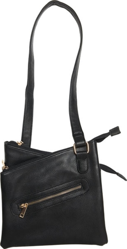 Picture of Bulldog BDP030 Cross Body Purse w/Holster Black Leather for Small Autos & Revolvers Ambidextrous Hand BDP030 BDP-030
