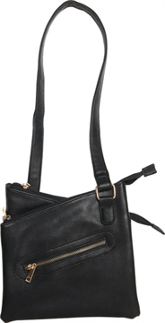 Picture of Bulldog  Cross Body Purse w/Holster Black Leather for Small Autos & Revolvers Ambidextrous Hand  BDP-030