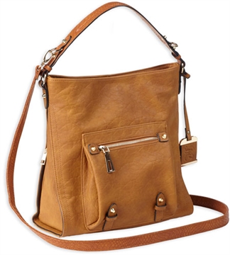 Picture of Bulldog Cases Hobo Anna Purse Holster, Fits Most Small Autos, Cognac Brown Color, Leather BDP-054 BDP054