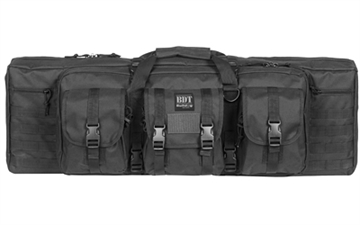 Picture of Bulldog Cases Deluxe Tactical Rifle Case, Fits Single Rifle, Three Front Acc. Pockets, Large Main Front Pocket, Back Pack Straps, 36" Soft Case, Black BDT35-36B BDT3536B