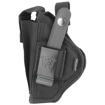 Picture of Bulldog Extreme Handgun Holster with Belt Loop and Clip for Compact Autos with 3-4" Barrel and Oversized Mag Black Ambi FSN-33 FSN33