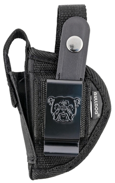Picture of Bulldog Extreme Handgun Holster with Belt Loop and Clip for Mini Semi Autos Ruger LCP Black Ambi FSN-1 FSN1