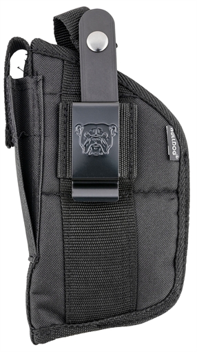 Picture of Bulldog Extreme Handgun Holster with Belt Loop and Clip for Standard 2-5" Barrel Autos with Laser or Tac Light Black Ambi FSN-19 FSN19