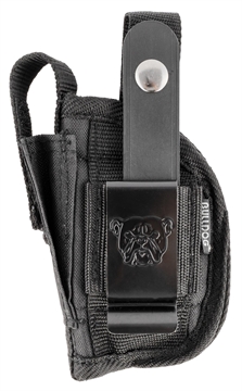 Picture of Bulldog Extreme Handgun Holster with Belt Loop and Clip for Mini Semi-Autos with 2" Barrel and Laser Black Ambi FSN-19SC