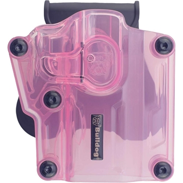 Picture of Bulldog Max Multi-Fit Polymer Holster w/ Paddle-Transparent Pink RH MX-006 MX006