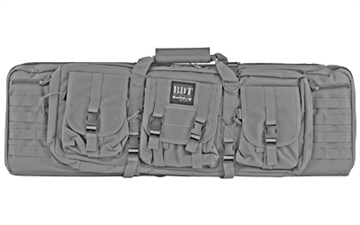 Picture of Bulldog BDT Tactical Double 37" Seal Gray Nylon, 3 Accessory Pockets, Deluxe Padded Backstraps Lockable Zippers, Padded Internal Divider BDT6037SG