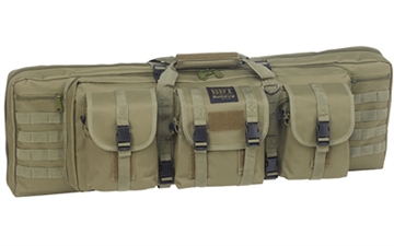 Picture of Bulldog BDT Tactical Double 37" Green Nylon, 3 Accessory Pockets, Deluxe Padded Backstraps Lockable Zippers, Padded Internal Divider BDT6037G