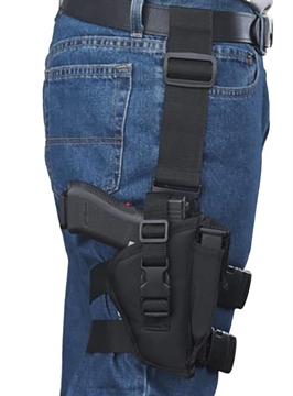 Picture of Bulldog Tactical Leg Black Knit Fits Large Semi-Auto Fits 3.50-5" Barrel Right Hand WTAC8R