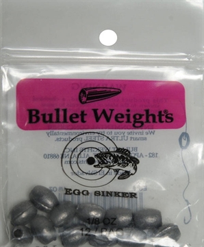 Picture of BULLET WEIGHTS EGG SINKERS 1/8 OZ. 12 PC EG10