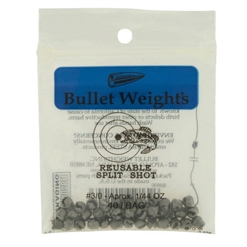Picture of BULLET WEIGHTS REUSABLE SPLIT SHOT SIZE #3/0 40 PC SSR30