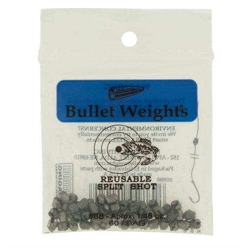 Picture of BULLET WEIGHTS REUSABLE SPLIT SHOT SIZE #BB 60 PC SSRBB