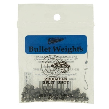 Picture of BULLET WEIGHTS REUSABLE SPLIT SHOT SIZE #BB 60 PC SSRBB