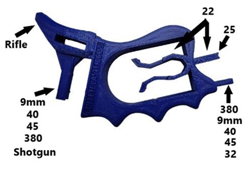 Picture of BULLETBLASTER MULTIPLE CALIBER GUN MAGAZINE LOADING TOOL ( ) BLUE