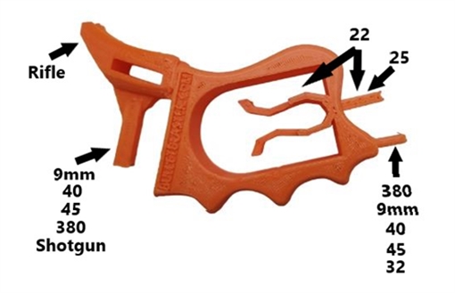 Picture of BULLETBLASTER MULTIPLE CALIBER GUN MAGAZINE LOADING TOOL ( ) ORANGE