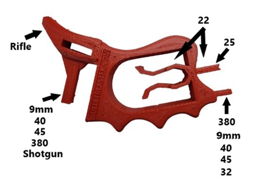 Picture of BULLETBLASTER MULTIPLE CALIBER GUN MAGAZINE LOADING TOOL ( ) RED