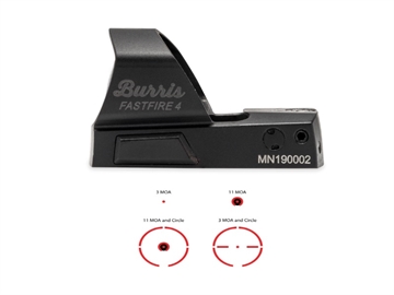 Picture of Burris FastFire 4 Matte Black 1 x 1.14" x 0.73" 3 MOA/11 MOA Red Dot Multi Reticle 300259