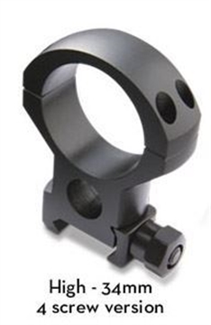 Picture of Burris Optics Xtreme Tactical 34 mm Riflescope Rings Fits Picatinny-Style Rail XHigh 1 inch Height 2 Rings Matte Black BUR-420192