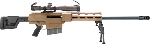Picture of Bushmaster BA50 Long Rang Hero 50 BMG 10+1 29" Phosphate Chrome Barrel Flat Dark Earth Aluminum Receiver Free Float Billet Handguard Black Ergo Grip SBA500105005FDEF