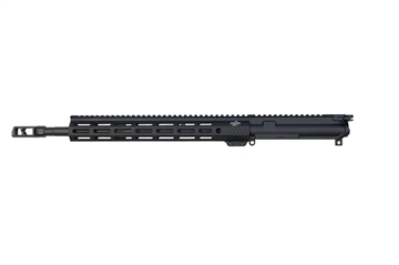 Picture of Bushmaster Bravo Zulu Complete Upper 5.56x45mm NATO 16" CMV Nitride, Black, Flat Top Aluminum Rec, 14" BFI M-LOK Handgaurd, Snake Charmer Muzzle Brake, Mid-Length Gas, Fits AR-15 0040011BLK