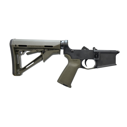 Picture of Bushmaster M4 Forged Complete AR15 Lower Receiver - OD Green | MOE Furniture 00-20014-ODG