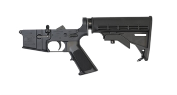 Picture of Bushmaster M4 Built Complete AR15 Lower Receiver - Black BFI M4 Carbine Stock 00-20010-BLK 0020010BLK