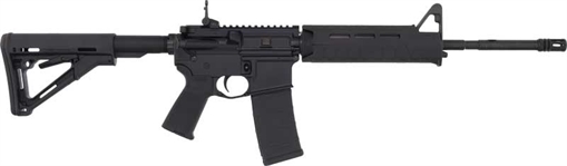 Picture of Bushmaster M4 Patrolman's Flat Top MOE AR15 Rifle - Black | 5.56NATO | 16" Barrel | Magpul MOE Furniture | Flip -Up Rear Sight | A2 Birdcage flash hider 00-10022-BLK