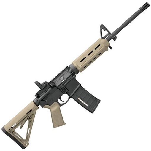 Picture of BUSHMASTER MOE RIA 223 REM 16IN BBL MBUS REAR FLIP SIGHT FIXED FRONT BLACK DRK EARTH FURN 30RD MAG 90687