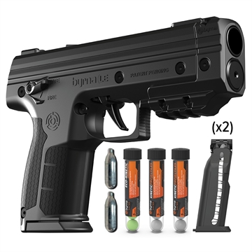 Picture of BYRNA LE UNIVERSAL KIT BLACK W/2 MAGS & PROJECTILES LK683001BLKKINETIC LK68300-1-BLK-KINETIC