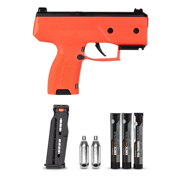 Picture of BYRNA TECHNOLOGIES CL UNIVERSAL KIT ORANGE W/2 MAGS & PROJECTILES 61 CAL CK613001ORN