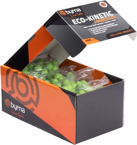 Picture of BYRNA TECHNOLOGIES ECO-KINETIC PROJECTILES 400 COUNT TUB .68 CAL< 810042111127