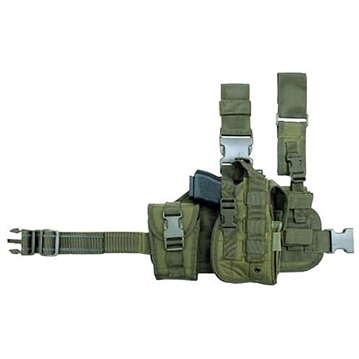 Picture of Schreck Wholesale Inc CACTUS JACK TACTICAL DROP LEG HOLSTER W/MAG POUCH O.D. GREEN TDL01OD