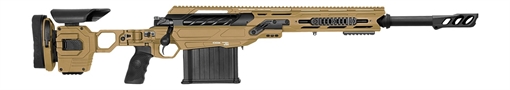 Picture of Cadex Inc CDX50DUAL50206BR20I2J5 CDX-50 Tremor 50 BMG 5+1 20.60" Black DLC Match Grade Threaded Barrel, Black DLC Aluminum Receiver w/Picatinny Rail, Adjustable Folding Hybrid Tan Stock, Black Polymer