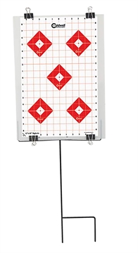 Picture of Caldwell Ultra Portable Target Stand Black/Red/White Steel Silhouette/Shapes Standing Includes 8 Silhouette Targets/8 Sight-In Targets 110005