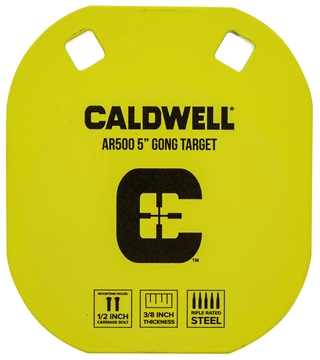 Picture of Caldwell Gong 5" Yellow AR500 Steel 0.38" Thick Hanging 1116700
