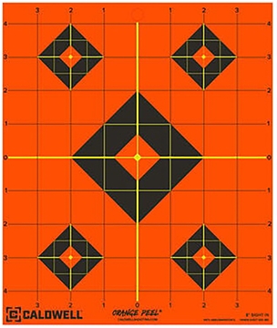 Picture of Caldwell Orange Peel Self-Adhesive Paper Black/Orange 8" Diamond 5 Pack 1166102