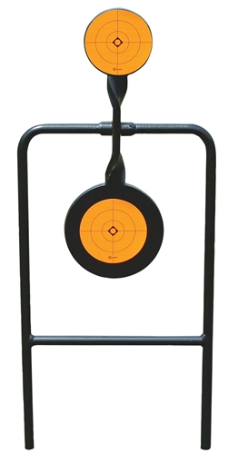 Picture of Caldwell Plink n Swing Double Spin Target Handgun Steel Black/Orange Impact Enhancement Motion 4.25" 133565