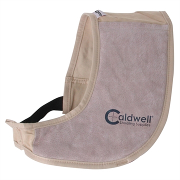 Picture of Caldwell Field Recoil Shield Tan Cloth w/Leather Pad Ambidextrous 350010
