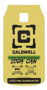 Picture of Caldwell Rimfire/Handgun Yellow AR500 Steel Soda Can 1/4" Thick 4002314
