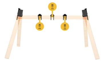 Picture of Caldwell AR500 Plate Rack Kit 8" Yellow Steel Hanging 3 Plates 1215375